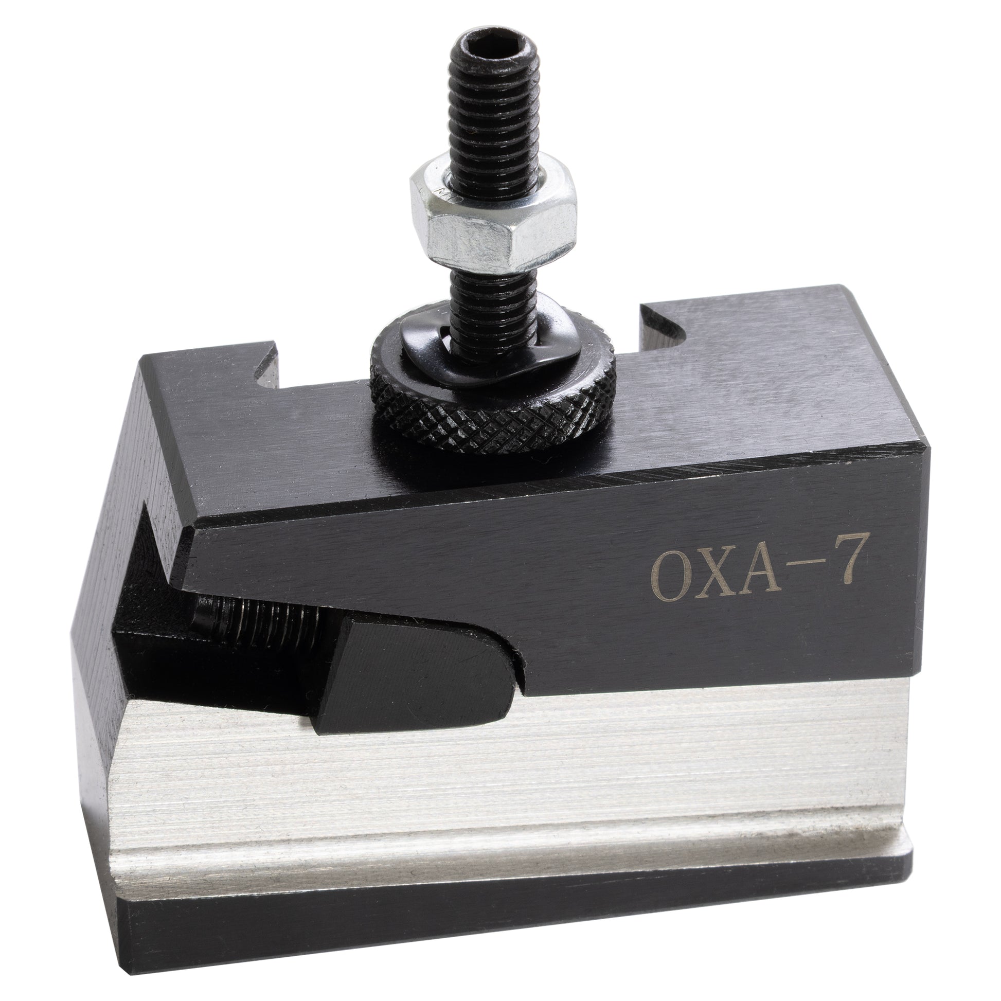 Quick Change Tool Post Set, 0XA, Mini Lathe, 4-Degree Cut-Off Premium - 4 Degree Parting Blade Holder - LittleMachineShop.com