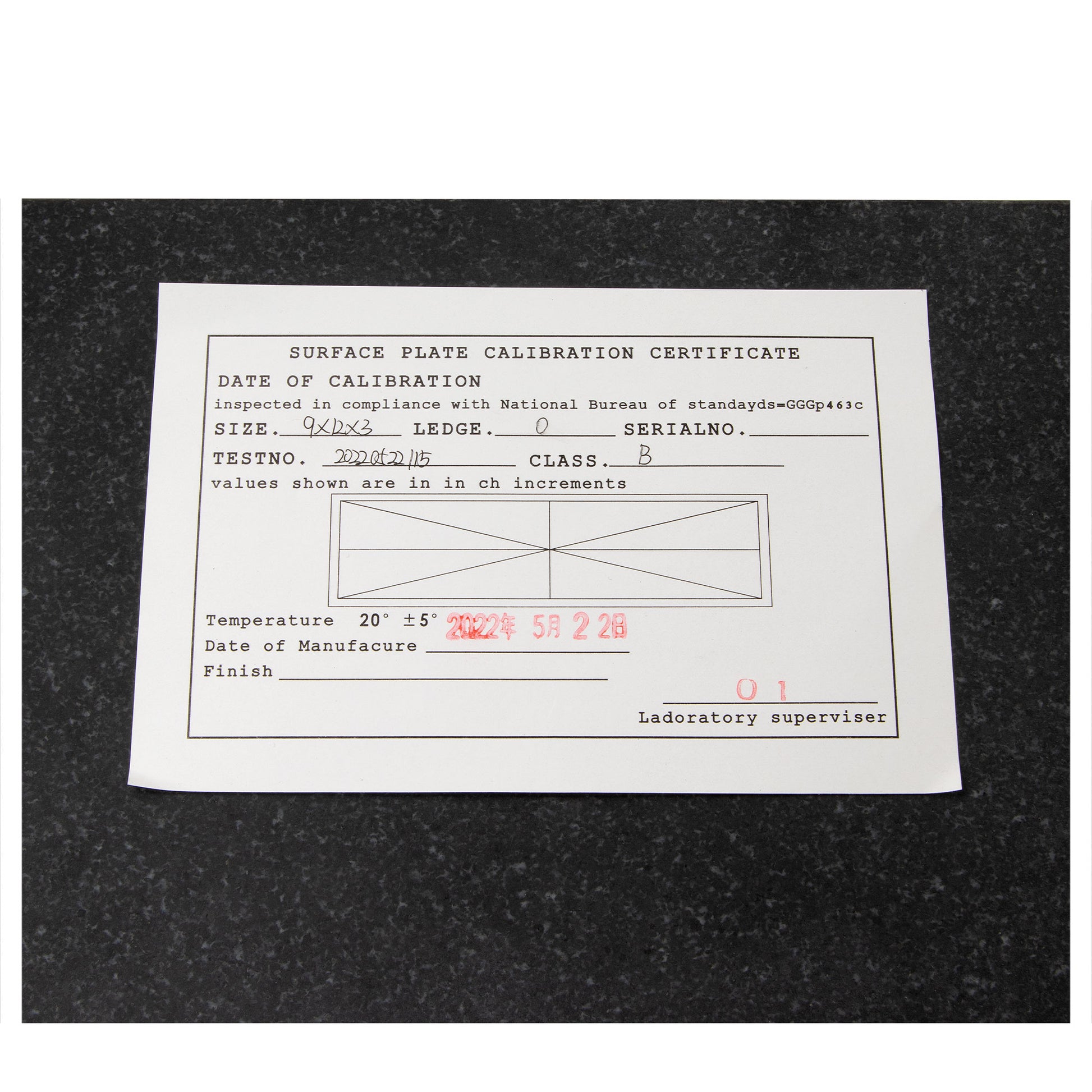 Surface Plate, Granite, 12" x 9" x 3"