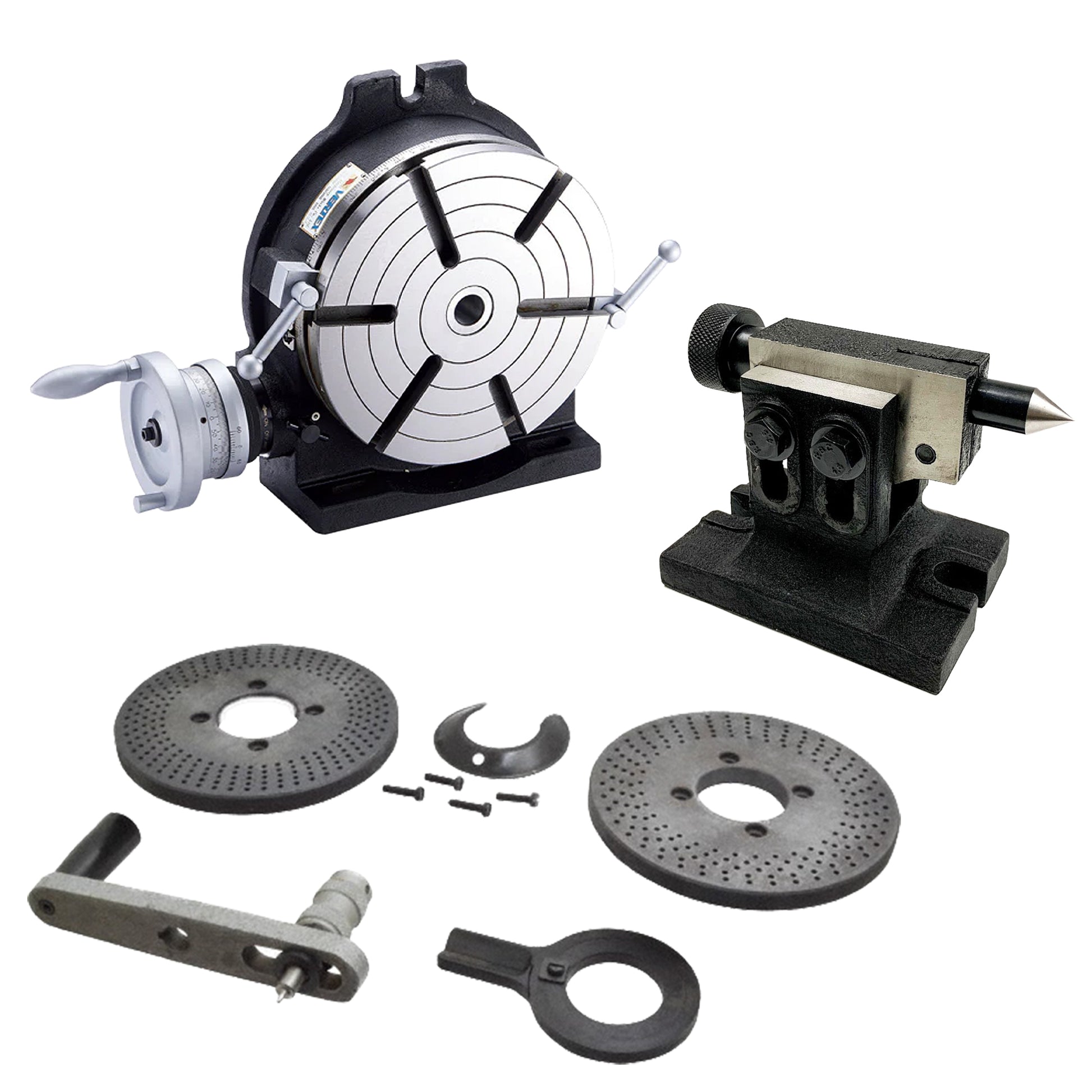 Rotary Table, 6" with Tailstock & Dividing Plates - LittleMachineShop.com