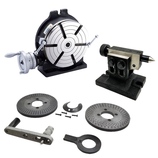 Rotary Table, 6" with Tailstock & Dividing Plates - LittleMachineShop.com