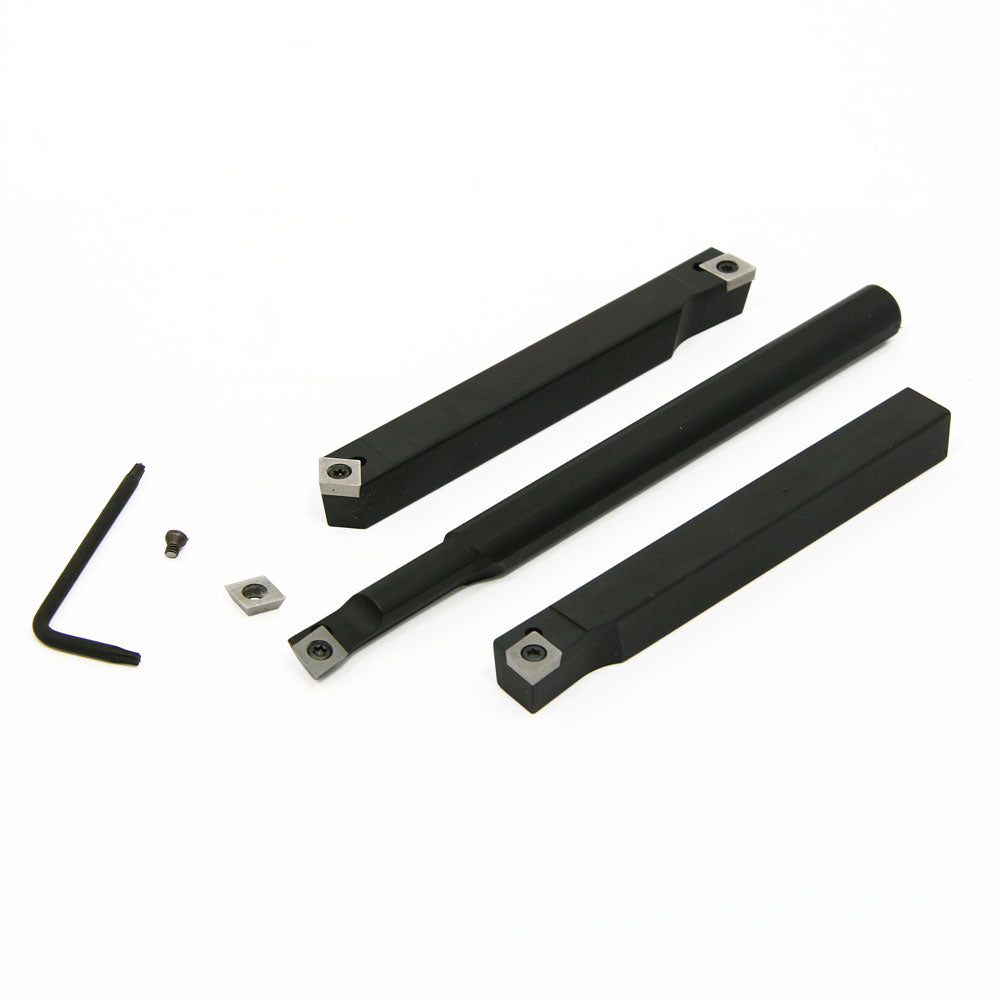 Turning & Boring Tools, 3/8" Indexable, 3 Piece Set, A R Warner