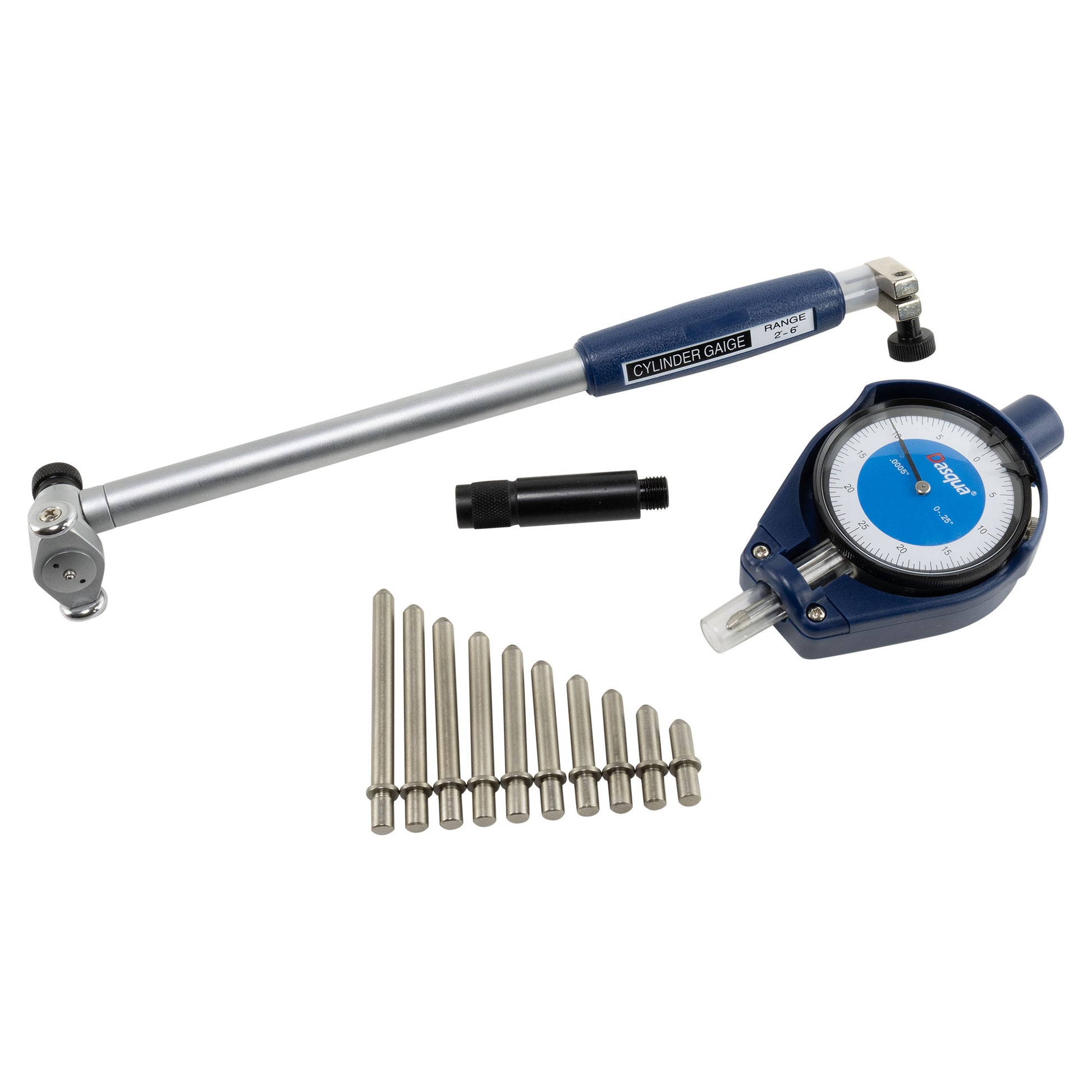 Bore Gage Set, 2-6" Dial, Dasqua