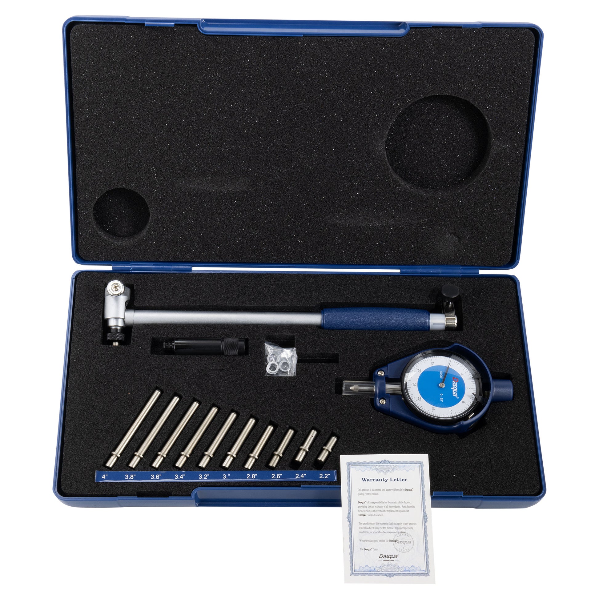 Bore Gage Set, 2-6" Dial, Dasqua
