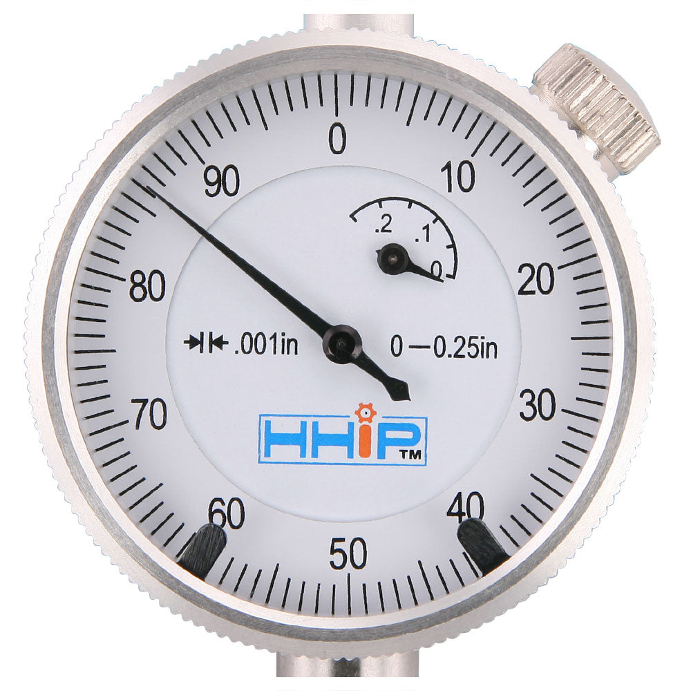 Dial Indicator, 0.25" x 0.001", Small Face