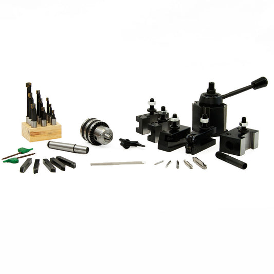 Tooling Package, Grizzly/JET/Harbor Freight Bench Lathe + AXA QCTP