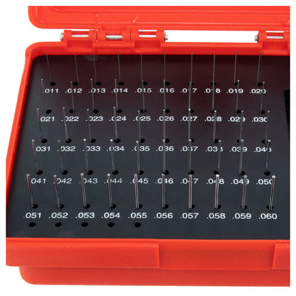 Pin Gage Set, 0.011" to 0.060" Minus