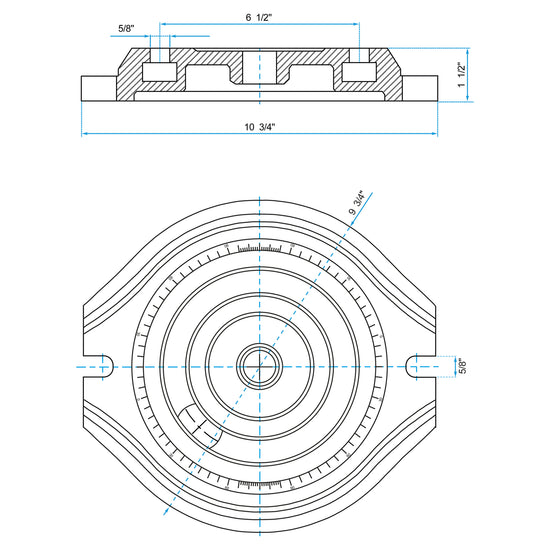 Vise, 5" Precision Milling, Professional Grade - Base Drawing | LittleMachineShop.com