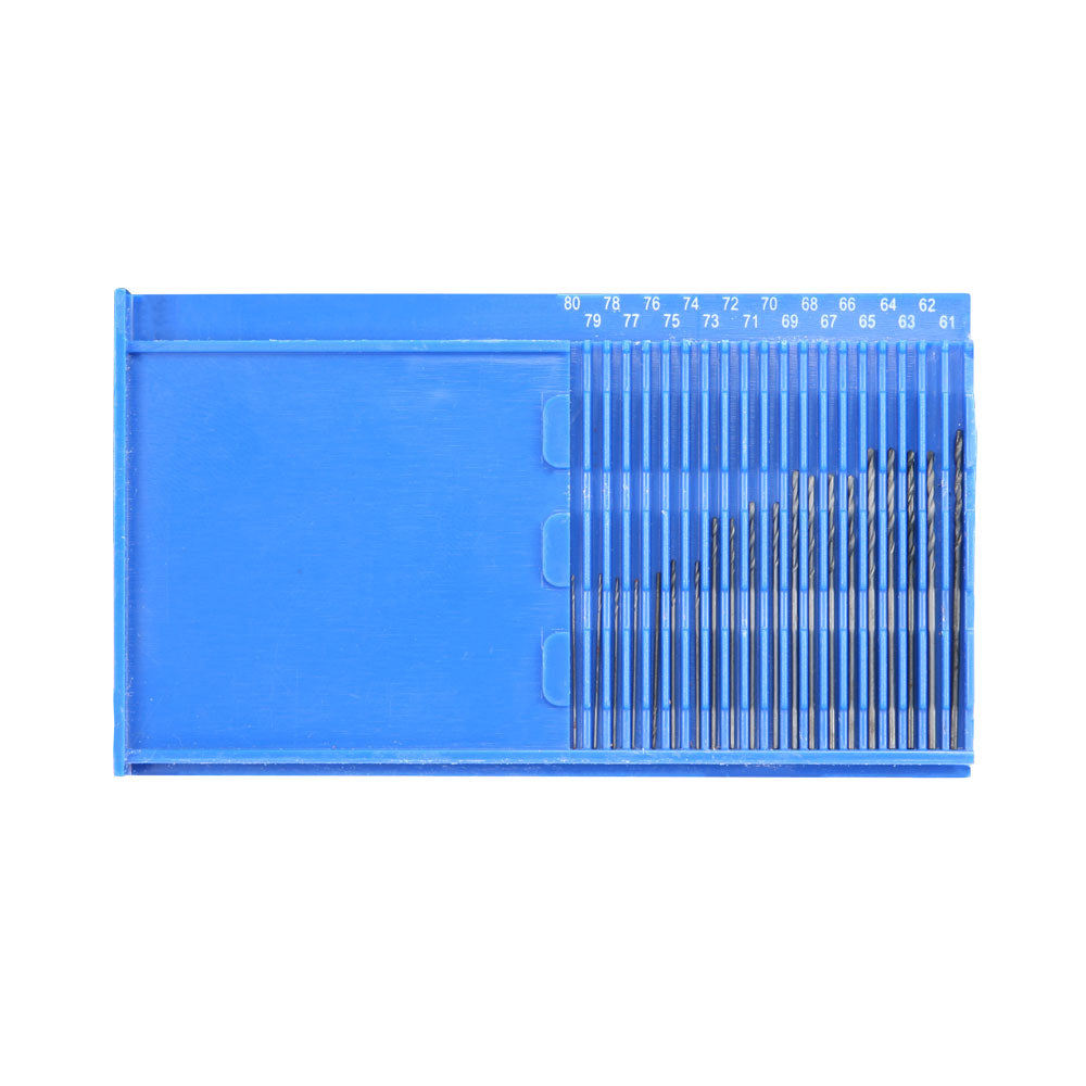 Drill Set, #61-80 Jobber Length HSS