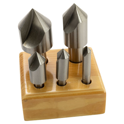 Countersink Set, Single Flute 82 Degree, Set of 5 - LittleMachineShop.com
