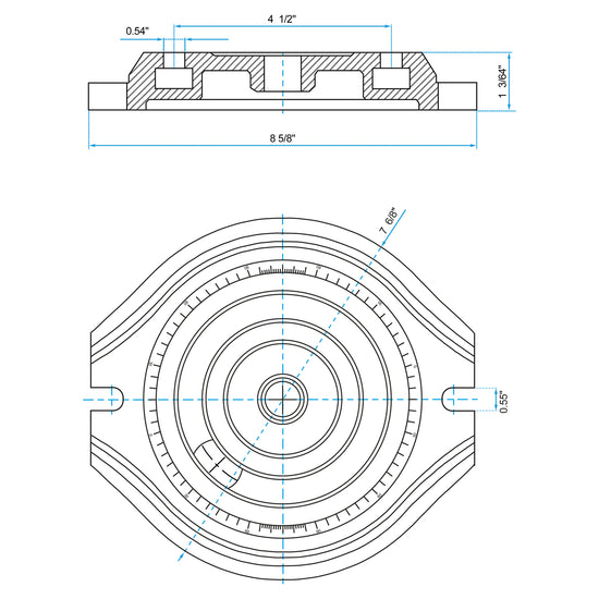 Vise, 3" Precision Milling, Professional Grade - Base Drawing | LittleMachineShop.com