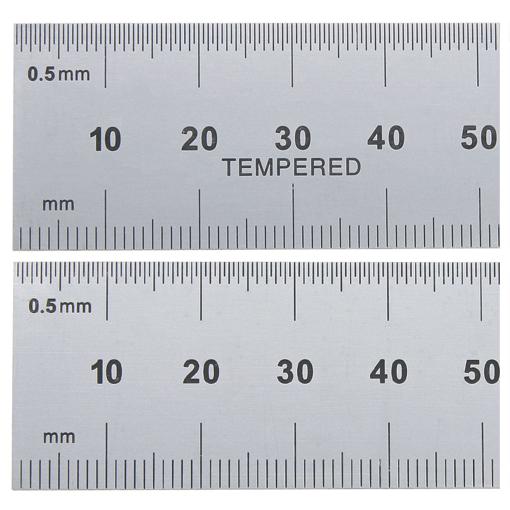 Rule, Steel, 300 mm 30 (1.0 mm/.05 mm) Rigid, PEC
