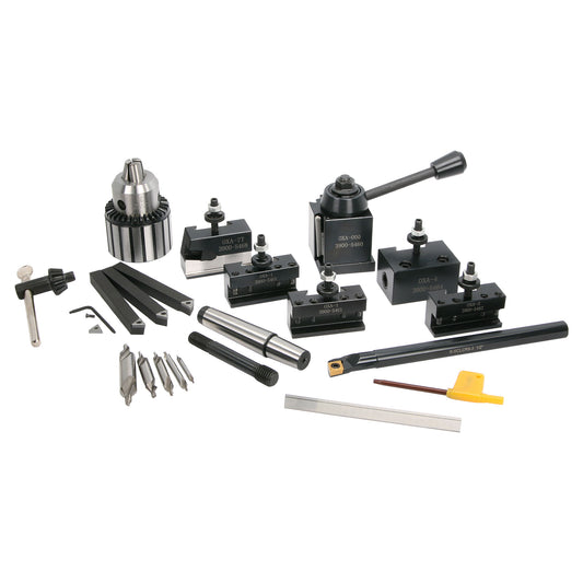 Bench Lathe Tooling Package, Premium + AXA QCTP (9x20 HiTorque) - LittleMachineShop.com
