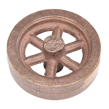 Flywheel, 2-1/2" Diameter, 6 Straight Spokes, Bronze