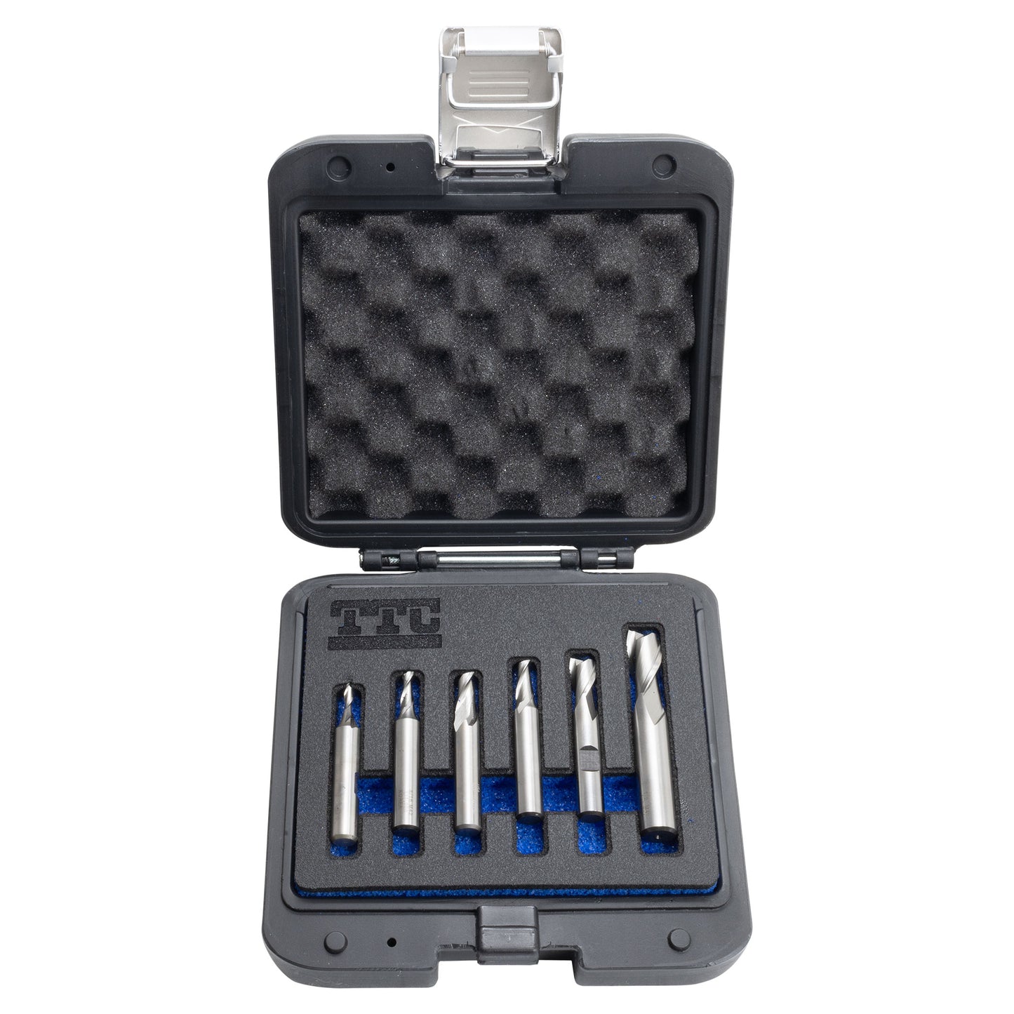 End Mill Set, 6 Piece 2 Flute, Cobalt