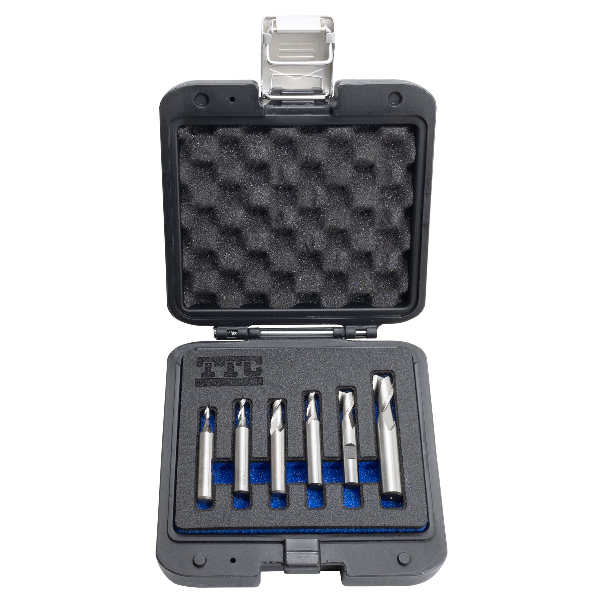 End Mill Set, 6 Piece 2 Flute, Cobalt