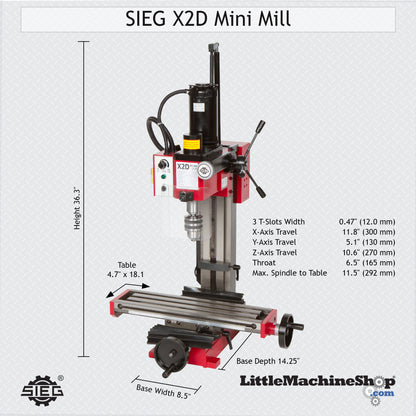 SIEG X2D Mini Mill