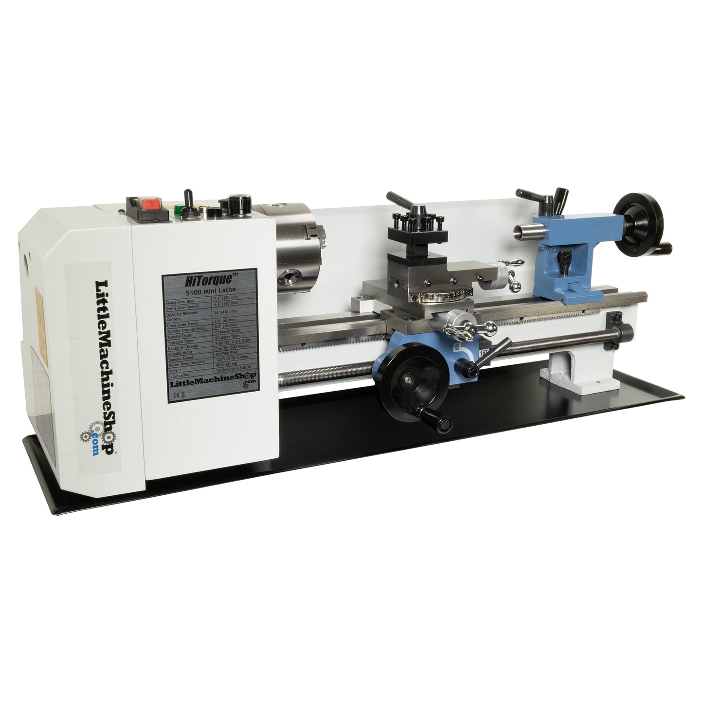 HiTorque 5100 Mini Lathe - 7x16, alternate view | LittleMachineShop.com