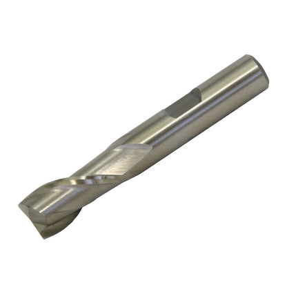 End Mill, 7/16" 2 Flute, HSS, 3/8" Shank