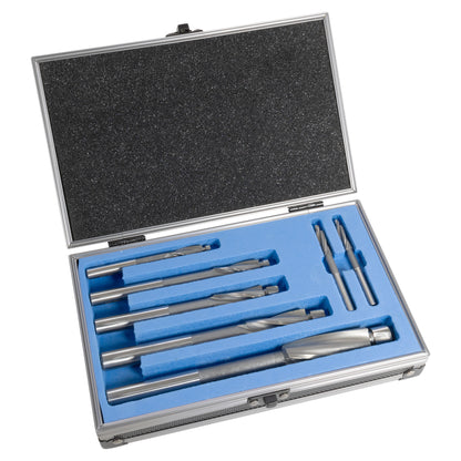 Counterbore Set, 3 Flute with Pilot, HSS, Set of 7