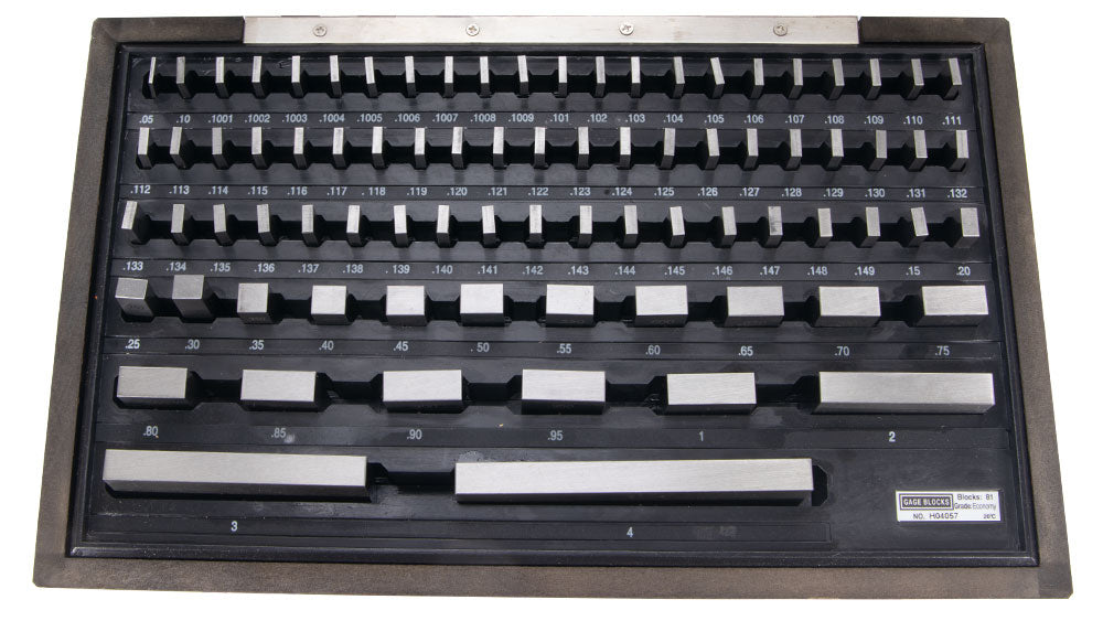 Gage Block Set, Rectangular, 81 Pieces