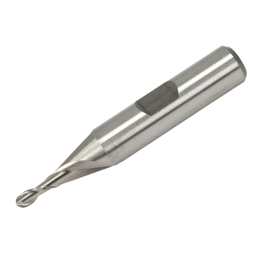 End Mill, 1/8" 2 Flute Ball End, M42 Cobalt