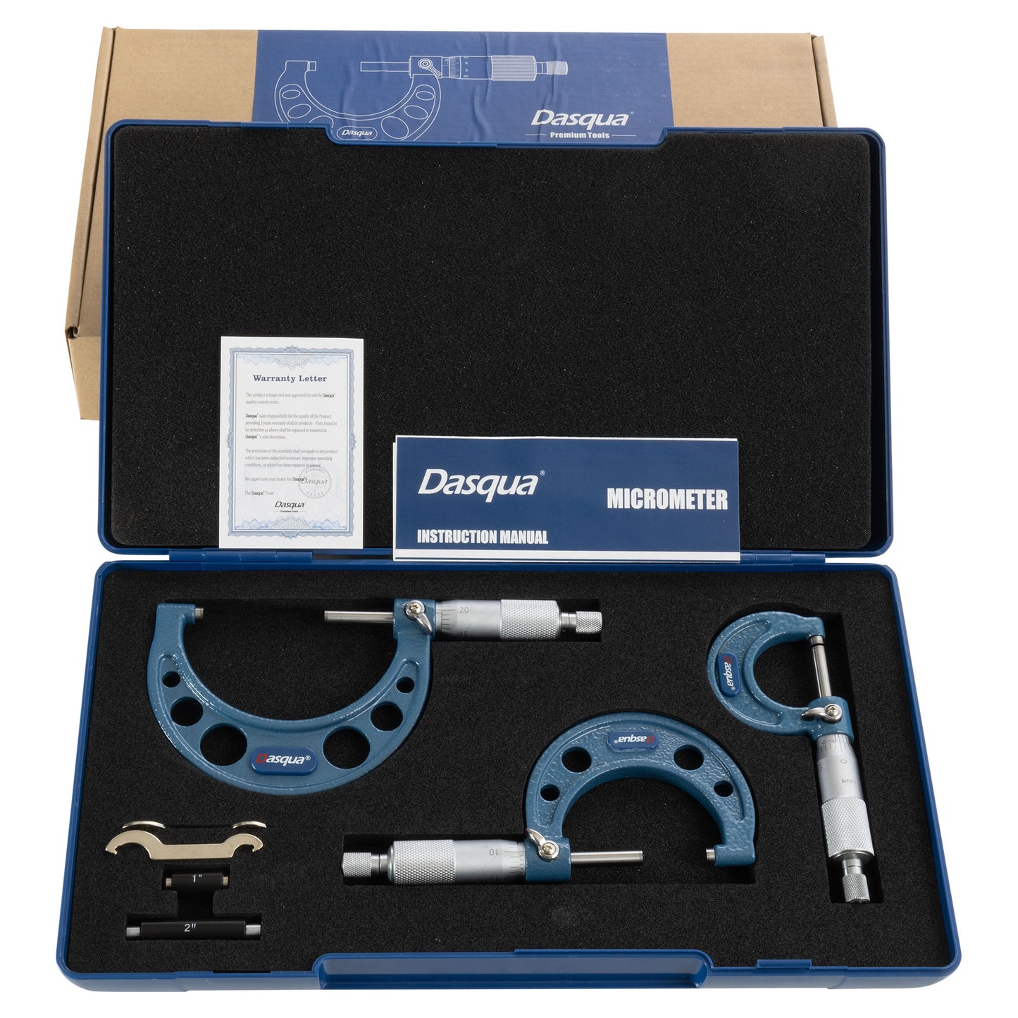 Micrometer Set, 0-3", Mitutoyo Style, Dasqua