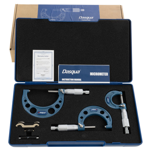 Micrometer Set, 0-3", Mitutoyo Style, Dasqua
