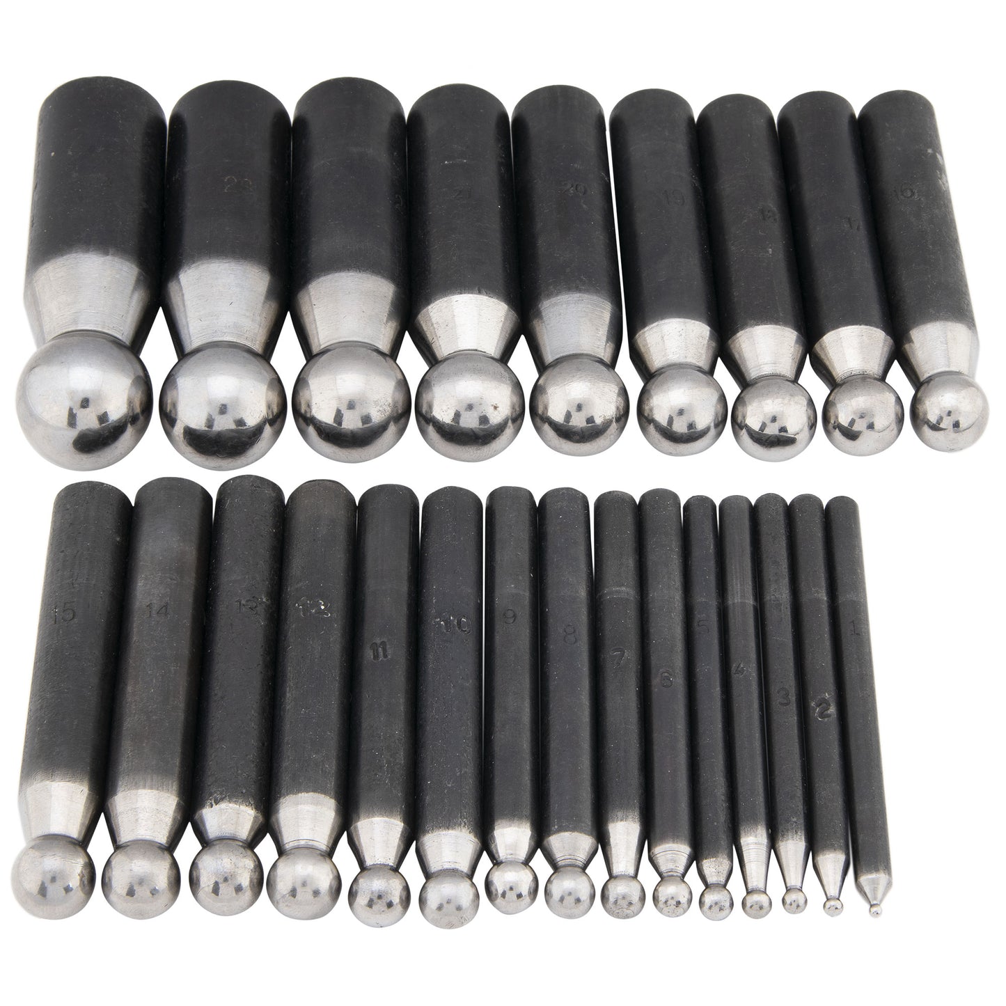 Dapping, Doming, Forming Block & Punch Set, 24 Piece