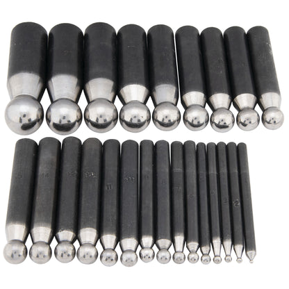 Dapping, Doming, Forming Block & Punch Set, 24 Piece