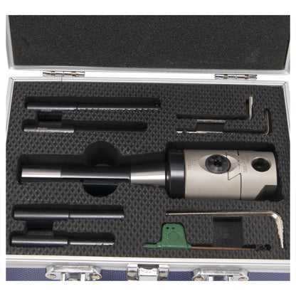 Boring Head Set, R8, Indexable with 4 Boring Bars