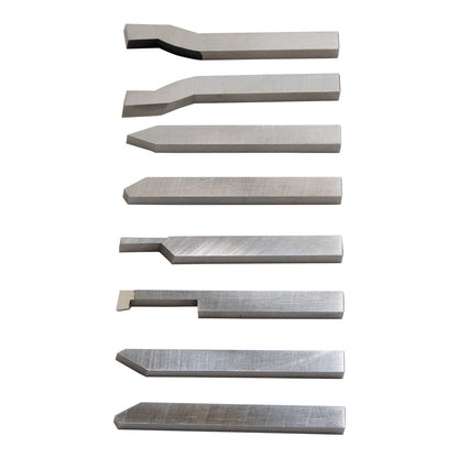 Lathe Tool Bits, 1/4" Presharpened, Set of 8 HSS