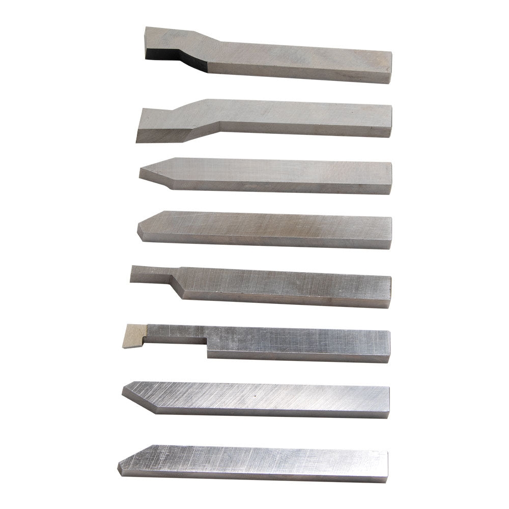 Lathe Tool Bits, 5/16" Presharpened, Set of 8 HSS