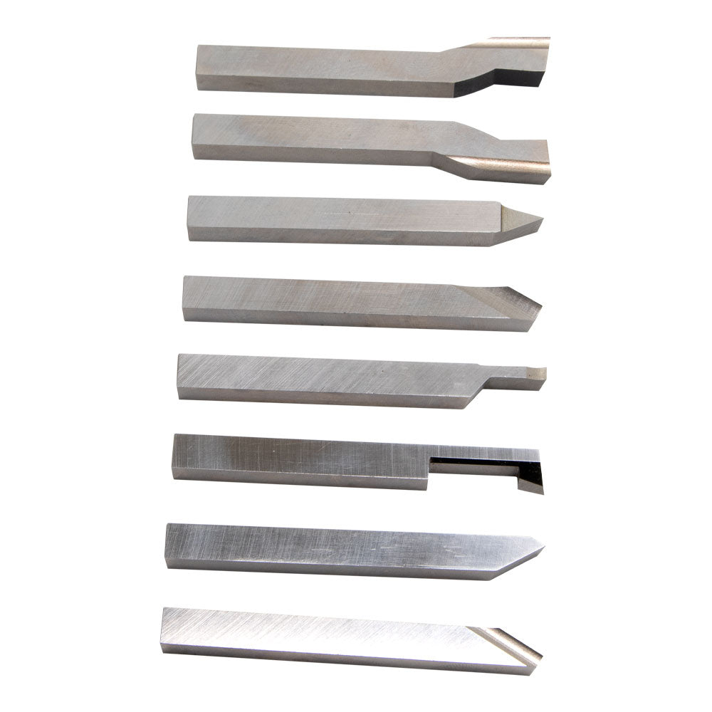 Lathe Tool Bits, 5/16" Presharpened, Set of 8 HSS