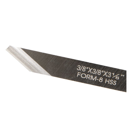 Lathe Tool Bits, 3/8" Presharpened, Set of 8 HSS