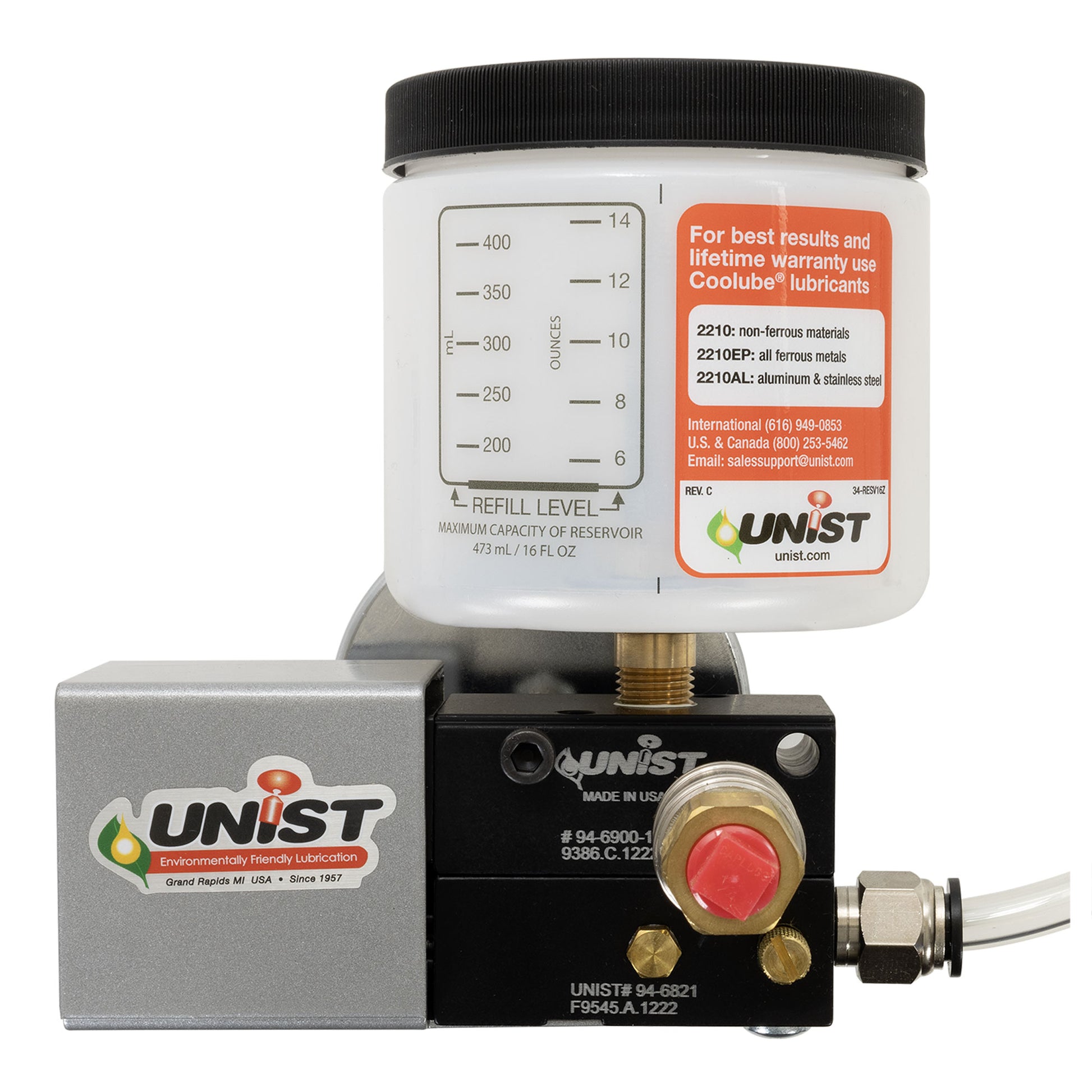 Coolubricator JR Oil Mist Lubricator - Fluid Tank - CLOSEOUT - LittleMachineShop.com