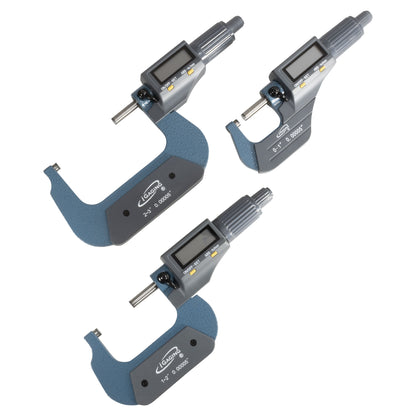 Micrometer Set, 0-3", Digital, iGaging