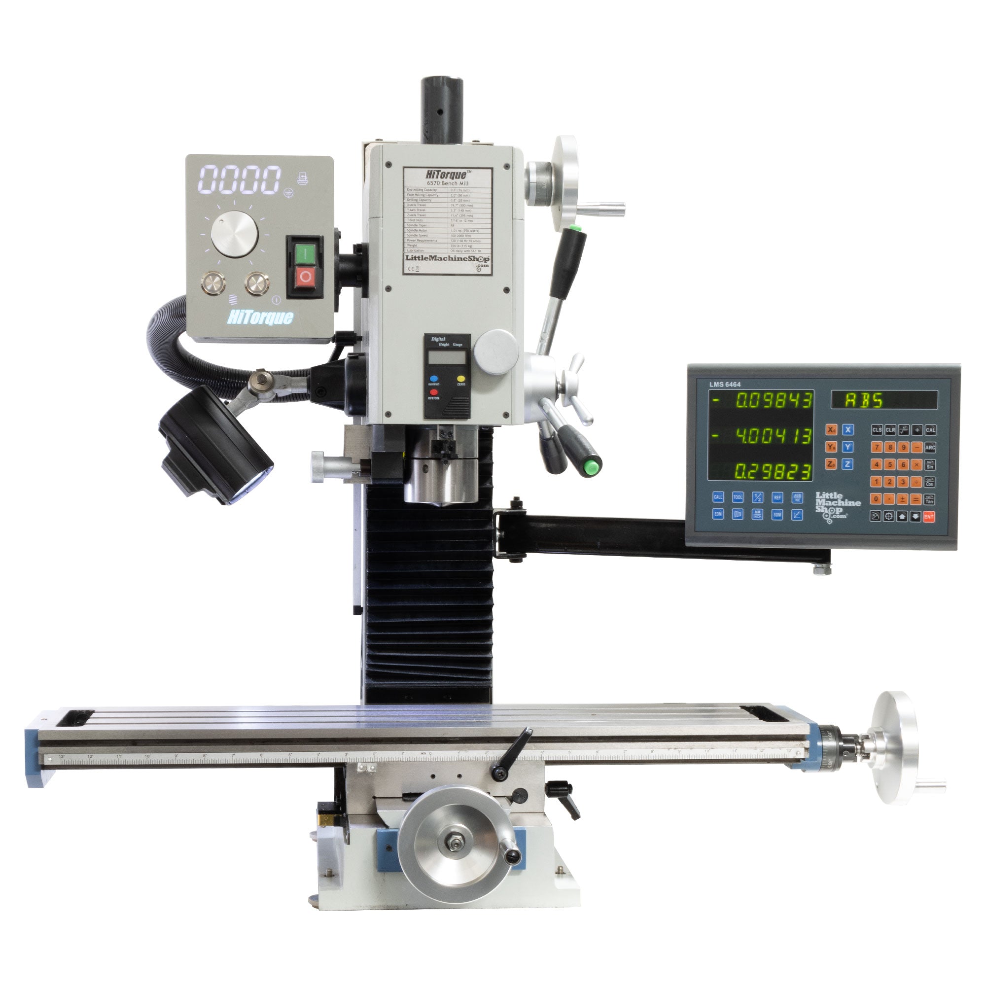 HiTorque 6570 Deluxe Bench Mill | LittleMachineShop.com