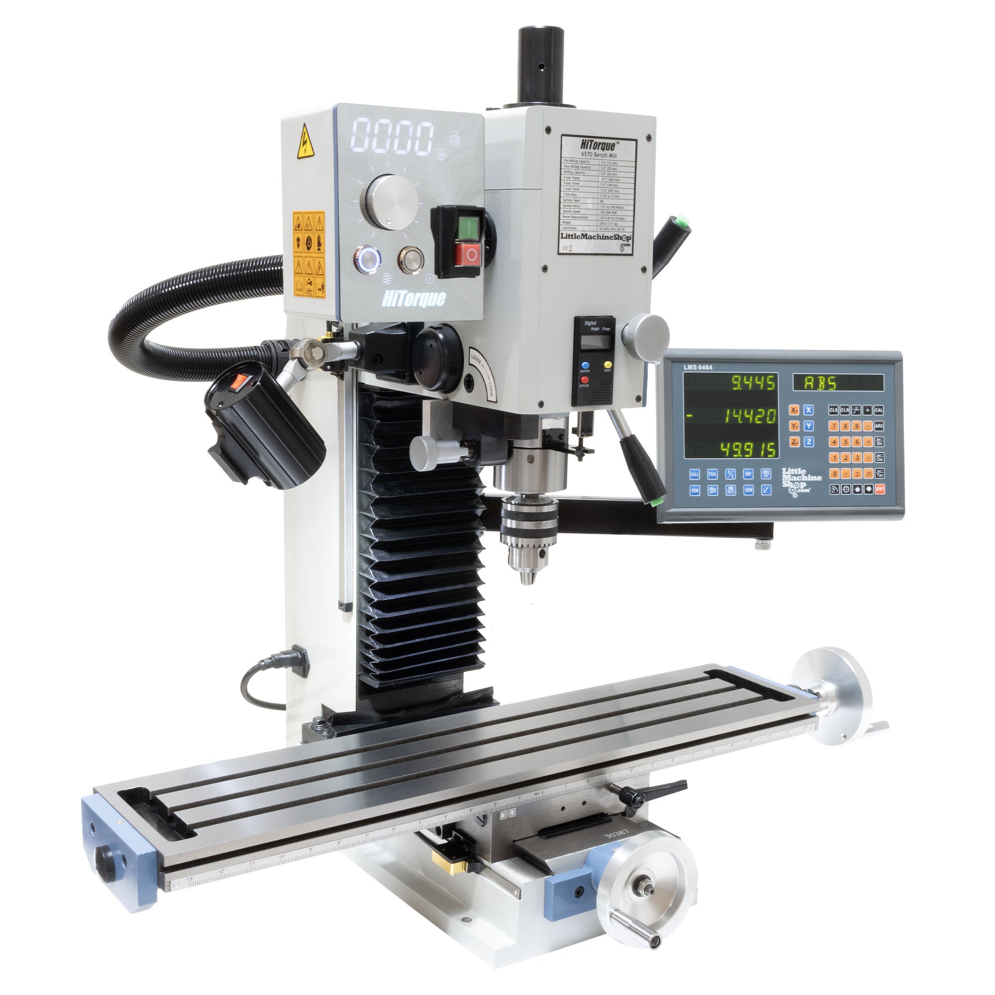 HiTorque 6570 Deluxe Bench Mill – LittleMachineShop.com
