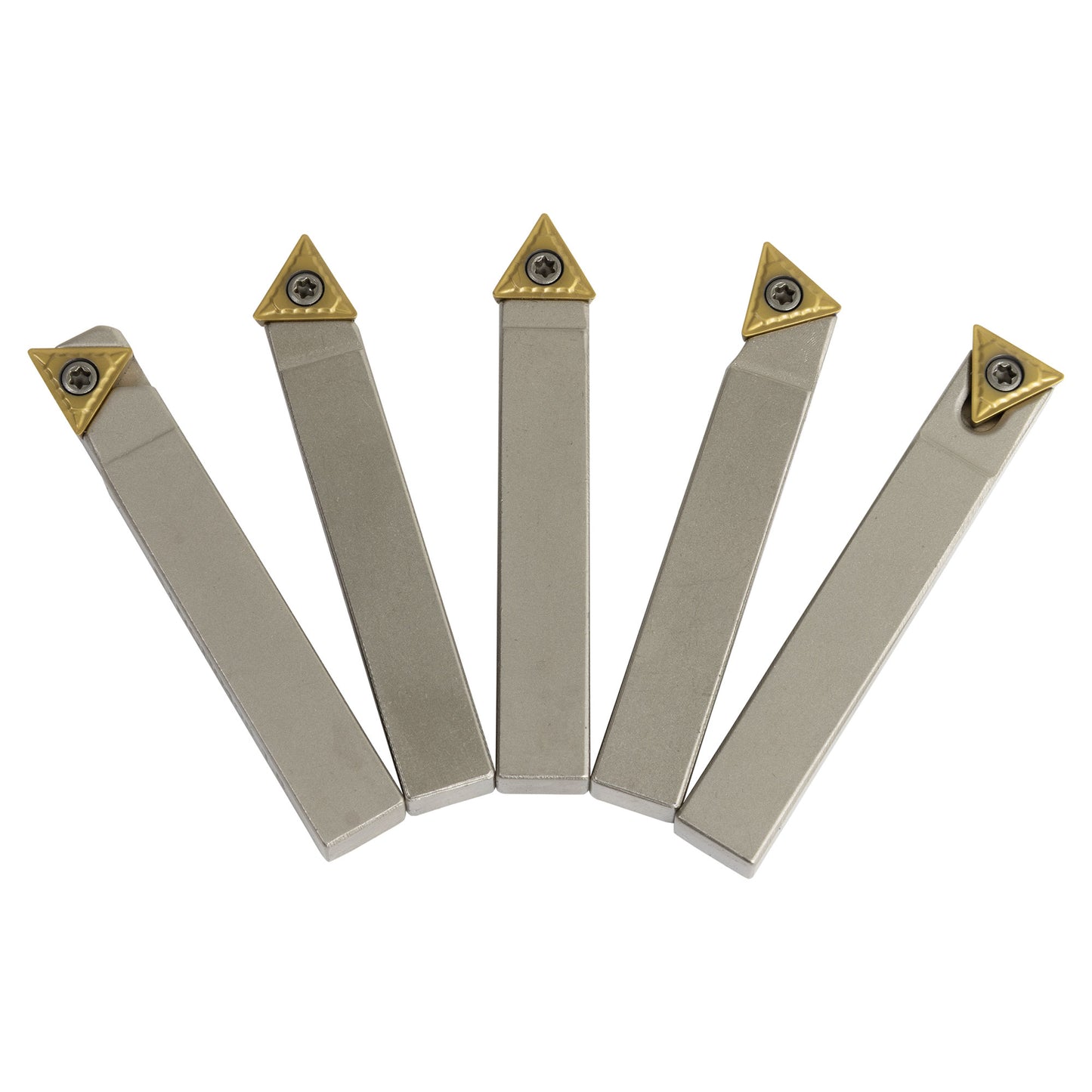 Turning Tools, 1/4" Indexable, 5 Piece Set, Harlingen