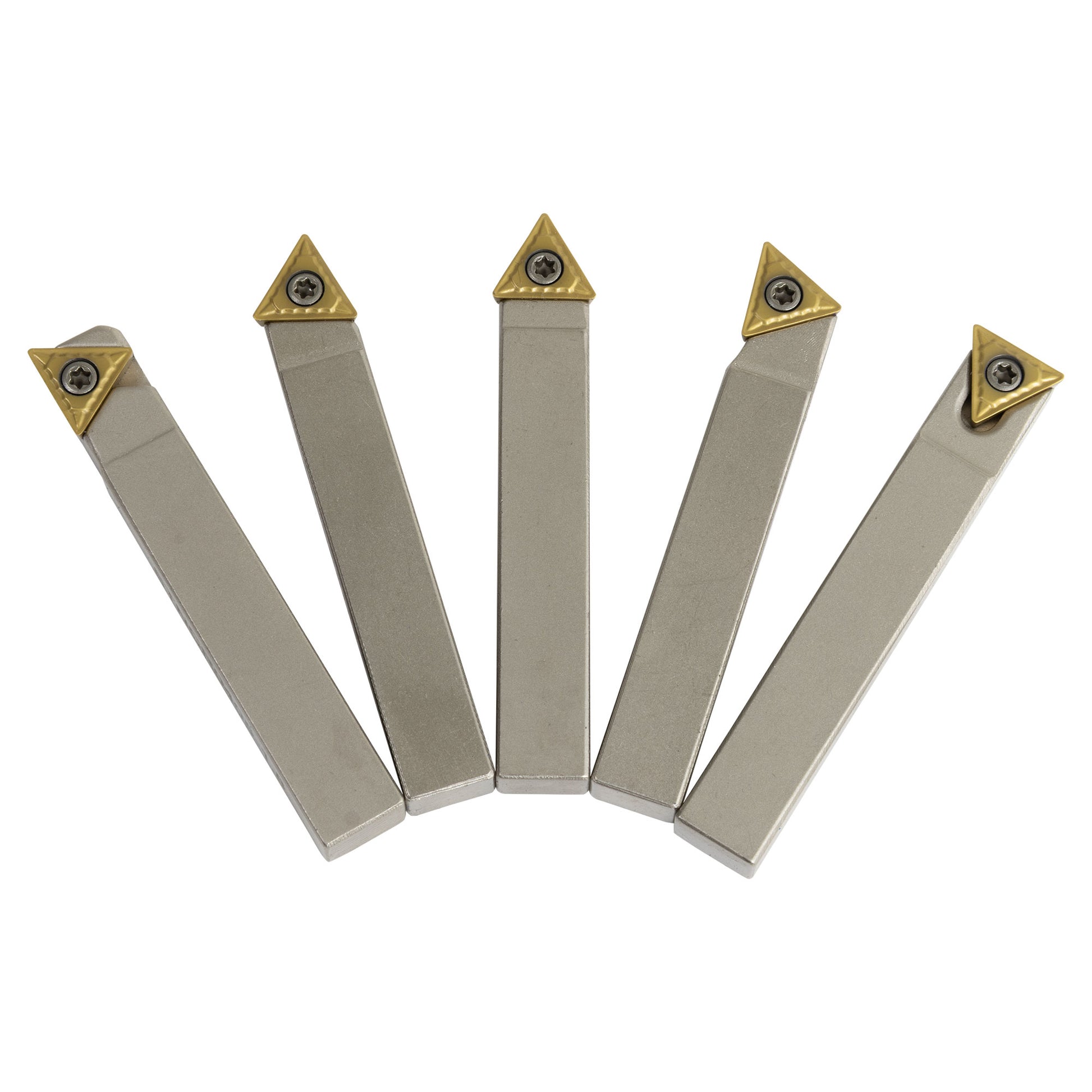Turning Tools, 1/4" Indexable, 5 Piece Set, Harlingen