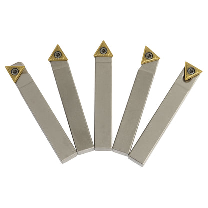 Turning Tools, 1/4" Indexable, 5 Piece Set, Harlingen