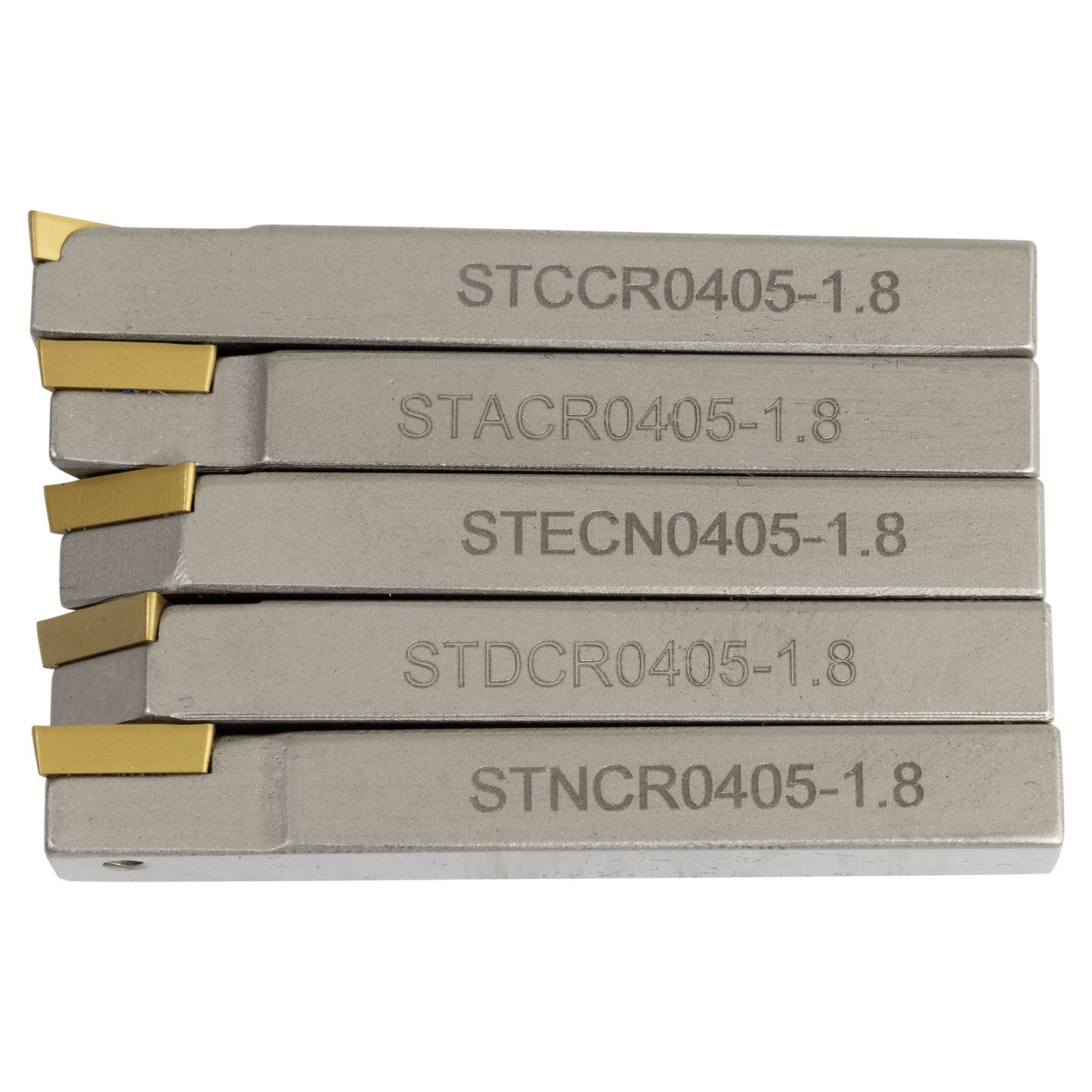 Turning Tools, 1/4" Indexable, 5 Piece Set, Harlingen