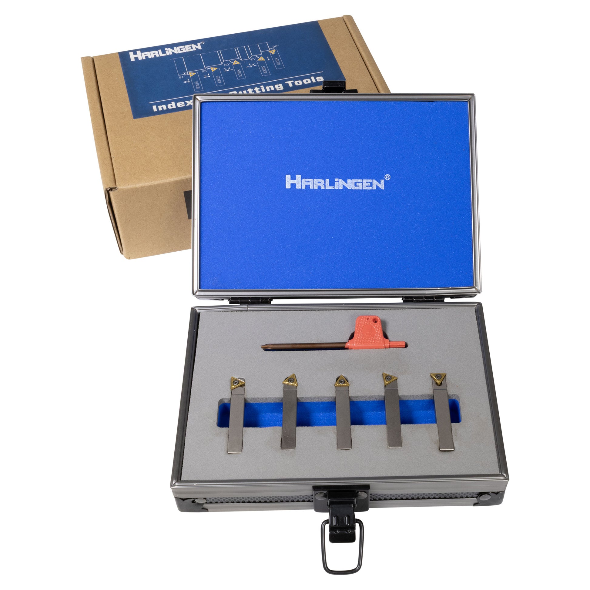 Turning Tools, 1/4" Indexable, 5 Piece Set, Harlingen