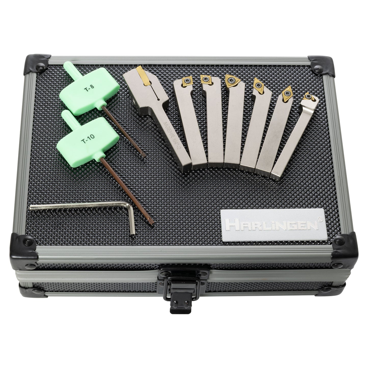 Turning Tools, 1/4" Indexable, 7 Piece Set, Harlingen