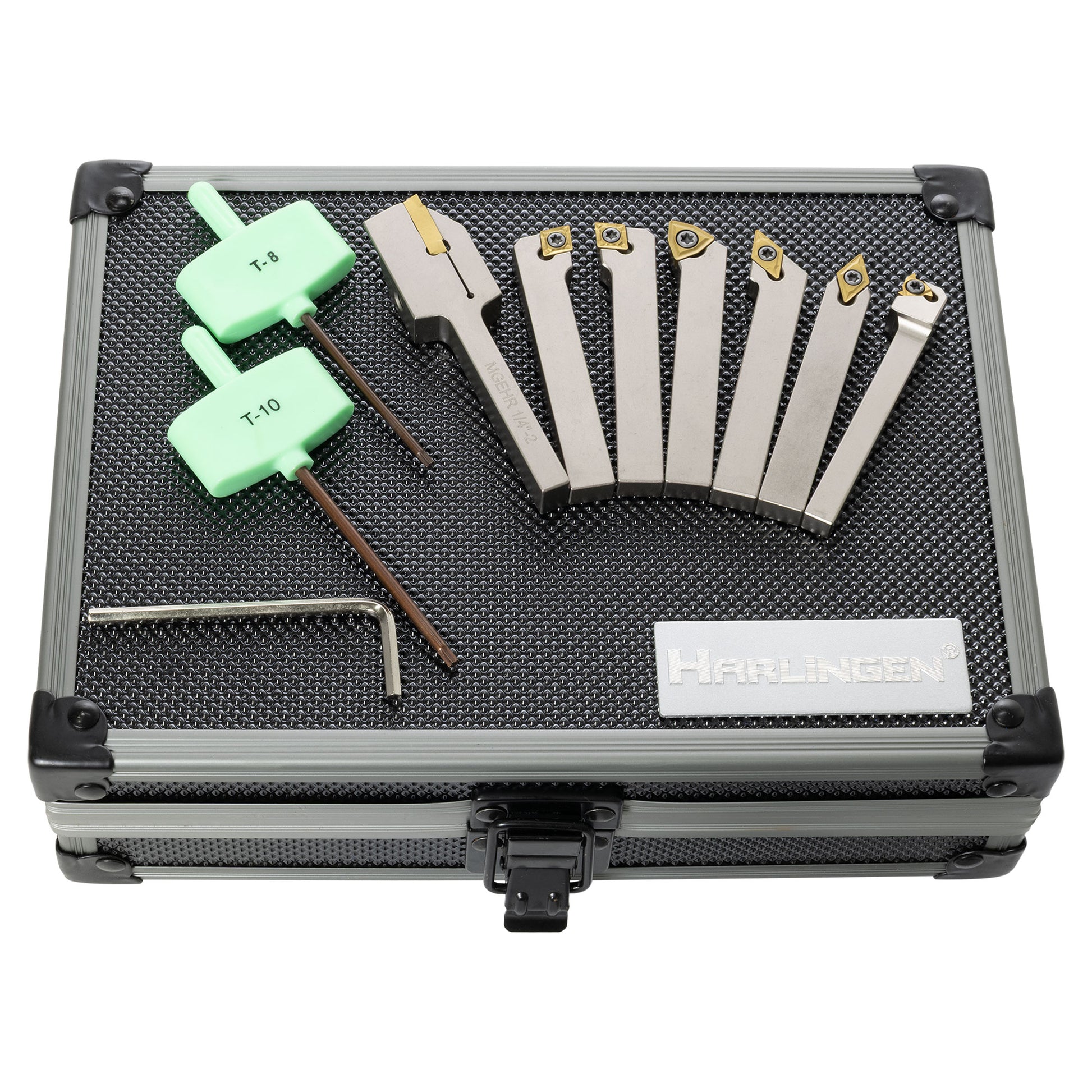 Turning Tools, 1/4" Indexable, 7 Piece Set, Harlingen