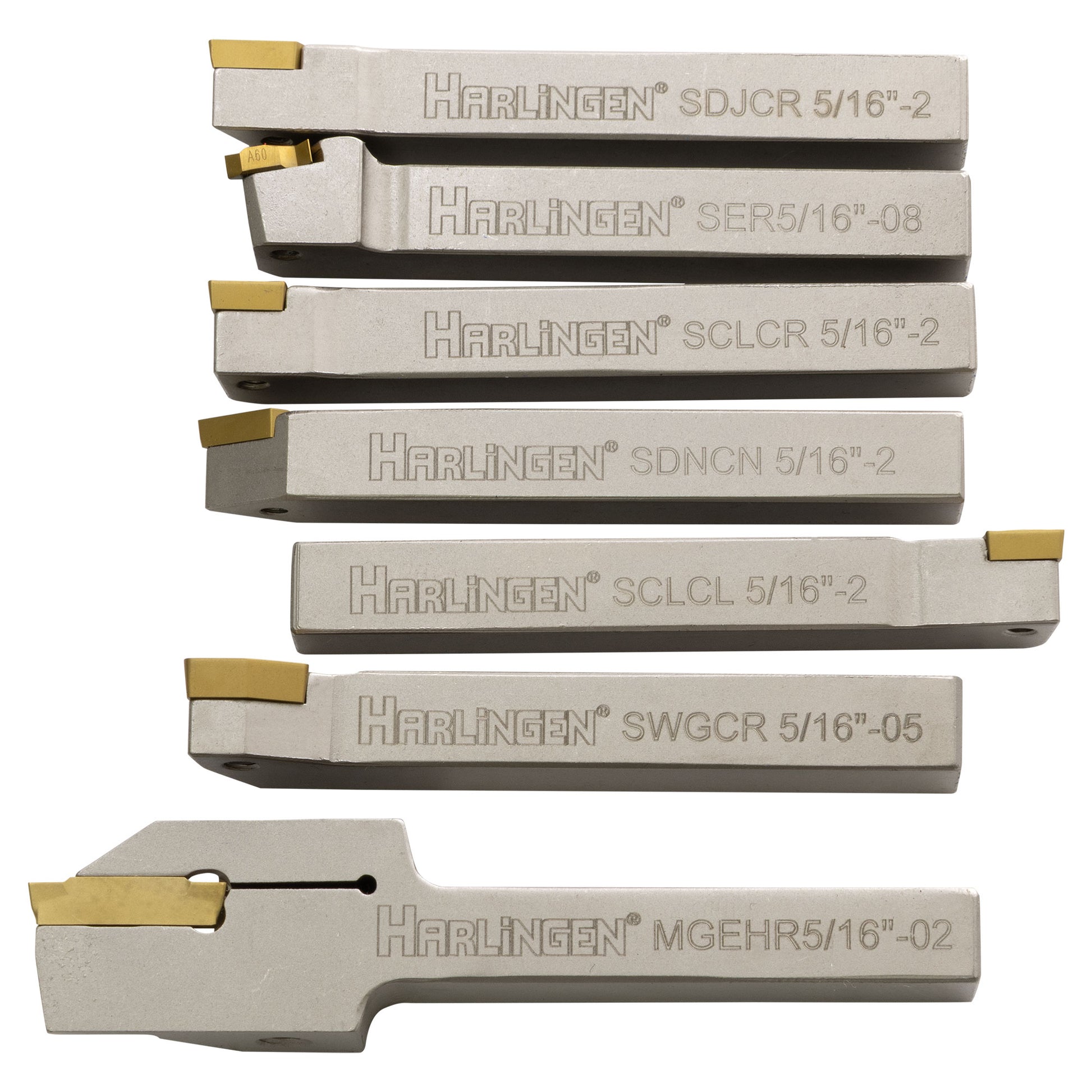 Turning Tools, 5/16" Indexable, 7 Piece Set, Harlingen