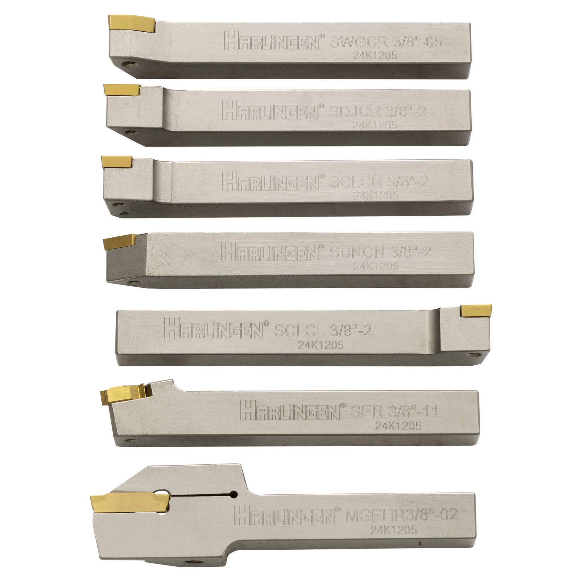 Turning Tools, 3/8" Indexable, 7 Piece Set, Harlingen