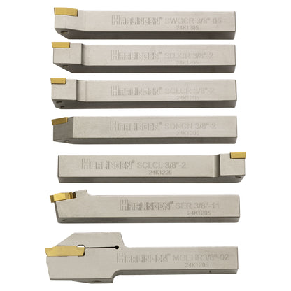 Turning Tools, 3/8" Indexable, 7 Piece Set, Harlingen