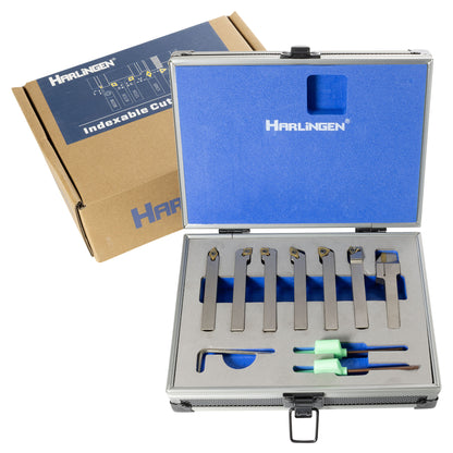 Turning Tools, 3/8" Indexable, 7 Piece Set, Harlingen