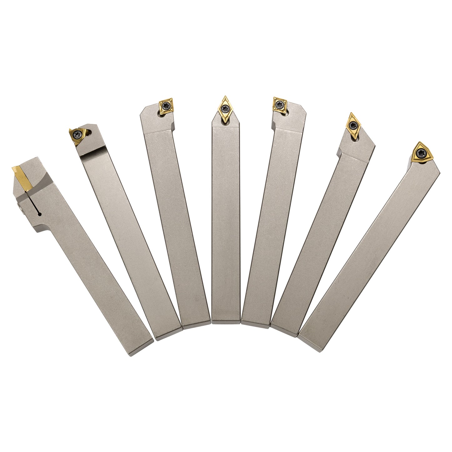 Turning Tools, 1/2" Indexable, 7 Piece Set, Harlingen